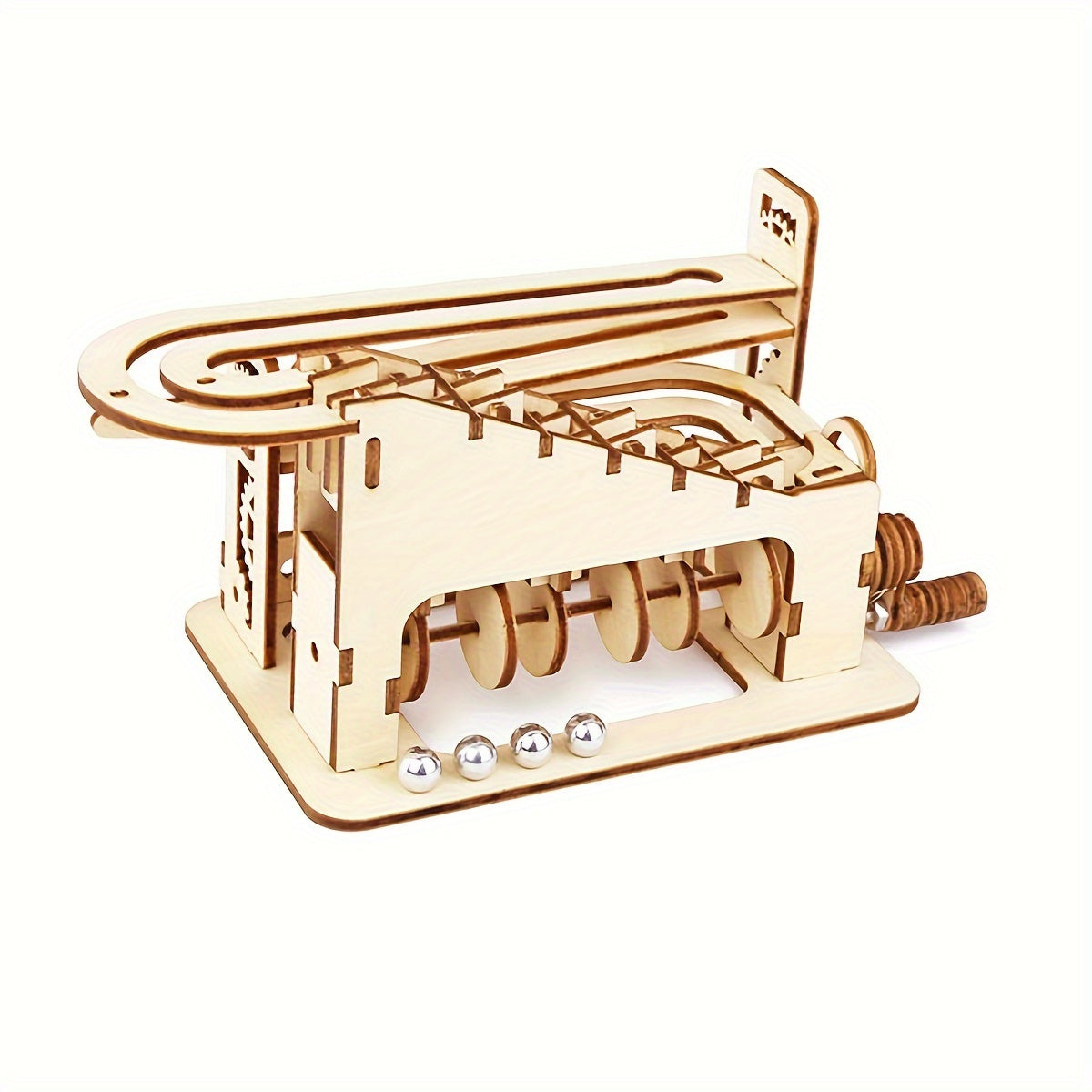3D Wooden Mechanical Marble Run Puzzle