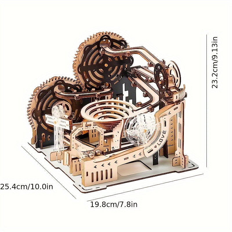 Electric 3D Wooden Marble Run Puzzle Kit