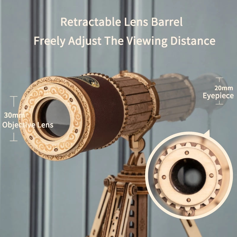 3D Wood Puzzle - Telescope + Stand