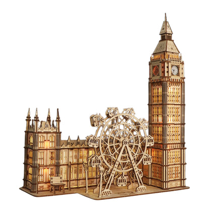3D Wood Puzzle - Big Ben Desktop Model Kit