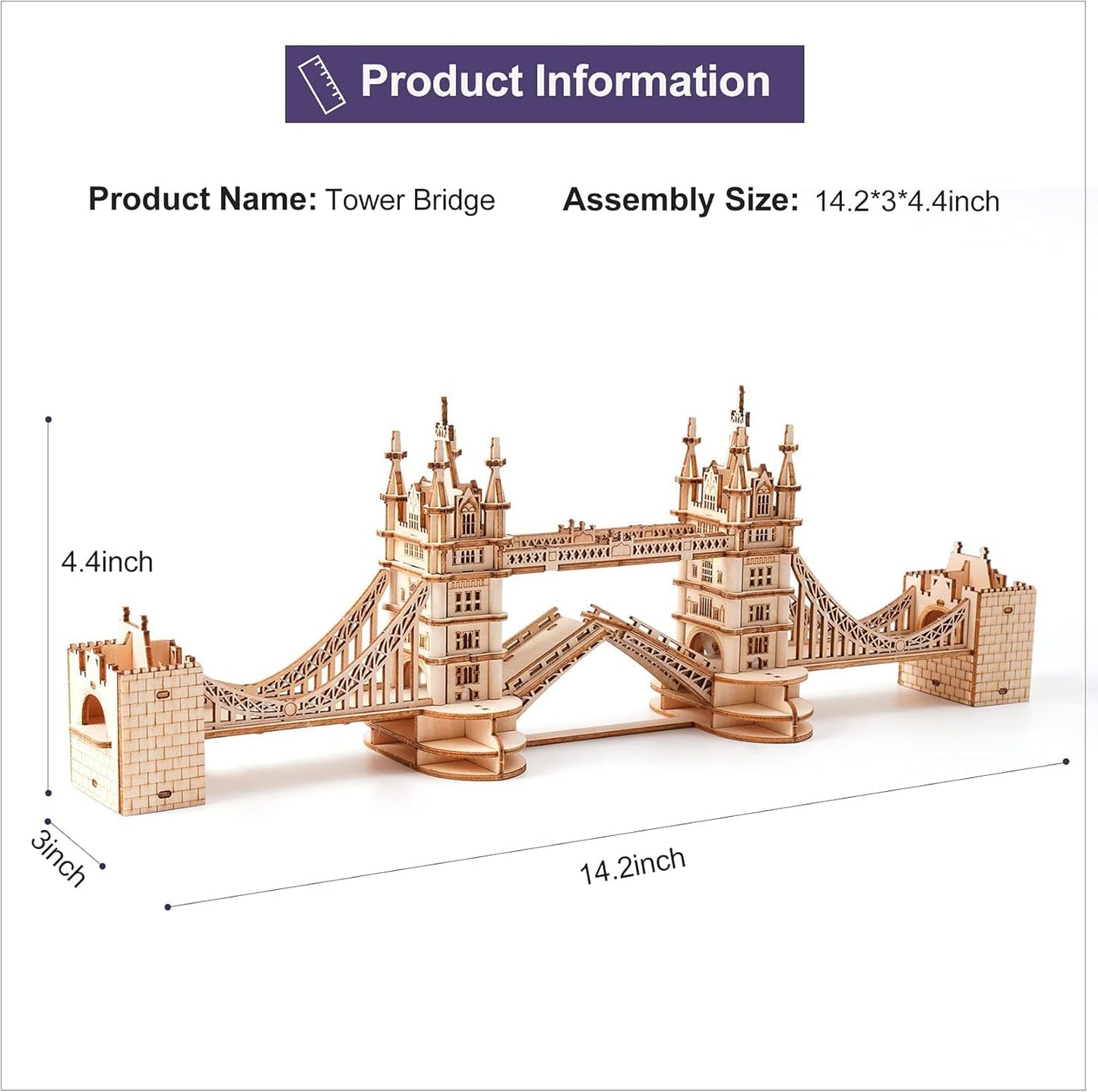 3D Wood Puzzle - London Tower Bridge