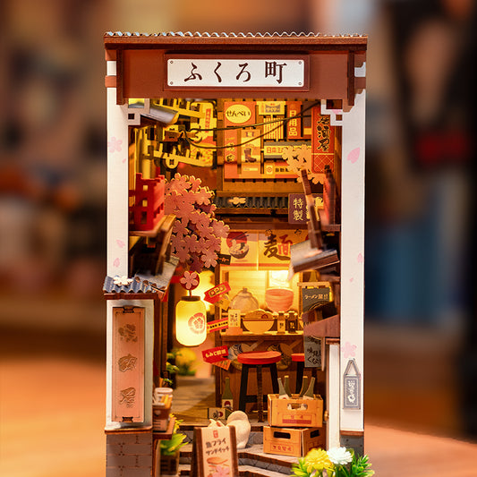 DIY Book Nook Kit - Sakura Wine Alley With LED Lights