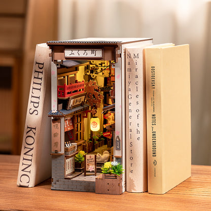 DIY Book Nook Kit - Sakura Wine Alley With LED Lights