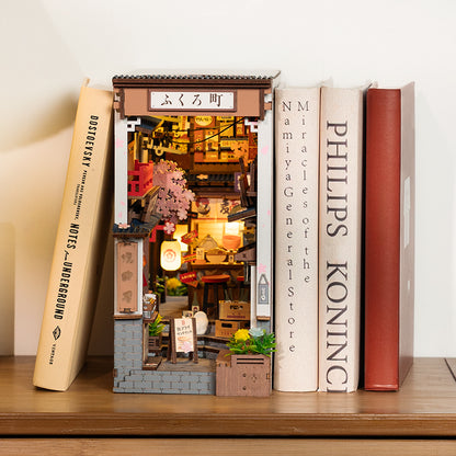 DIY Book Nook Kit - Sakura Wine Alley With LED Lights