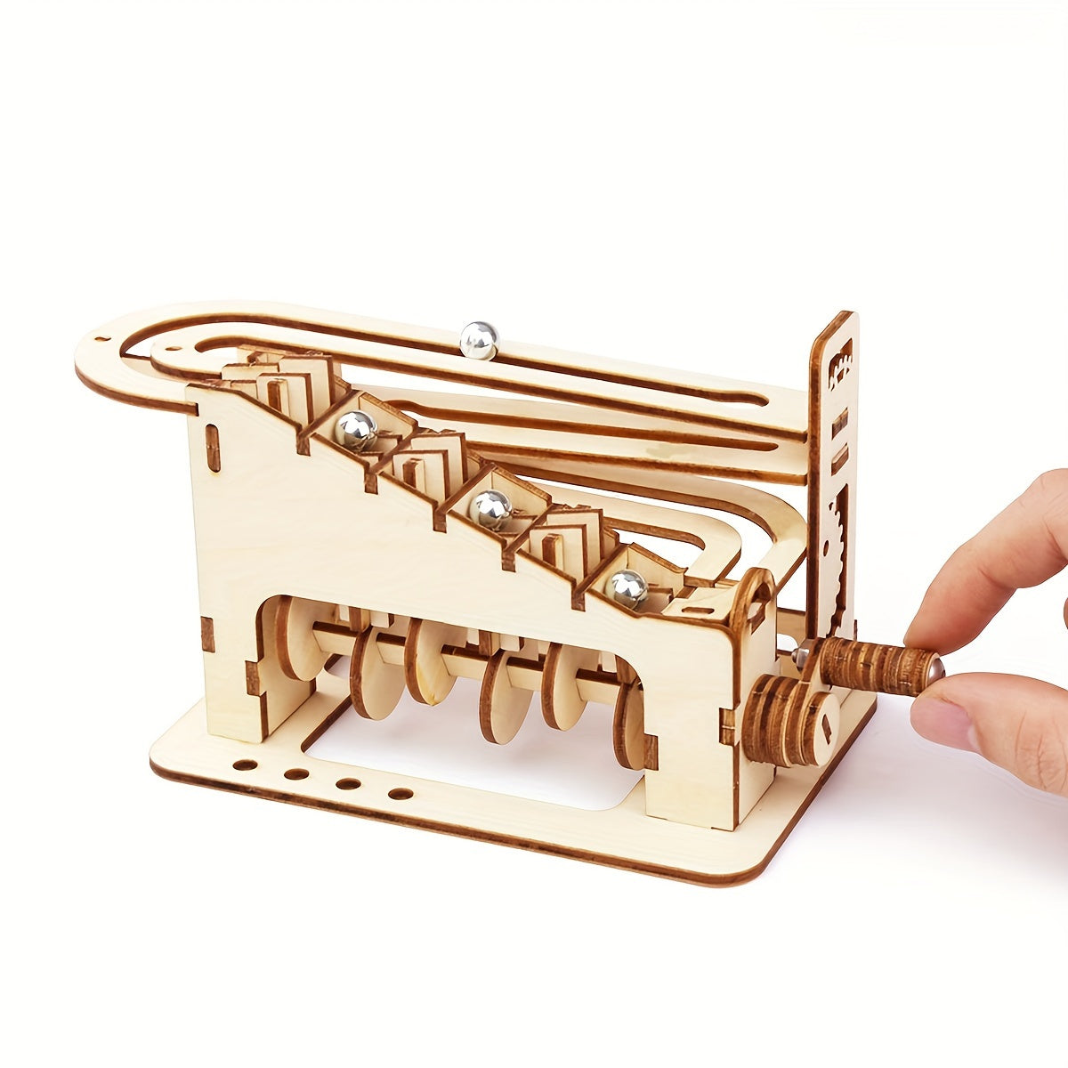 3D Wooden Mechanical Marble Run Puzzle