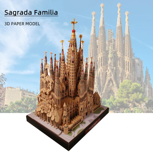 DIY 3D Paper Model Building Kit - Spain Sagrada Familia