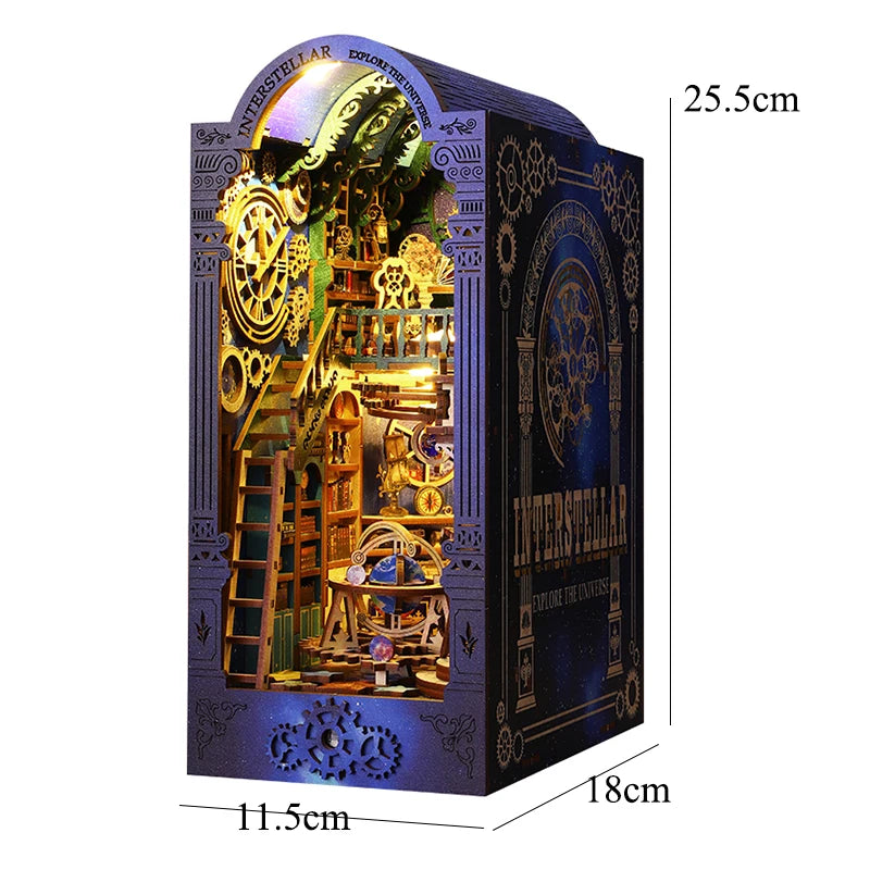 DIY Book Nook Insert Kit - Magic Library with LED Lights