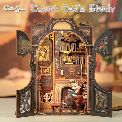 CUTEBEE DIY Book Nook Kit - Owl Bookstore