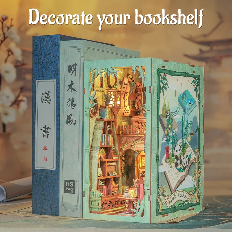 CUTEBEE DIY Book Nook - Panda Bookshop