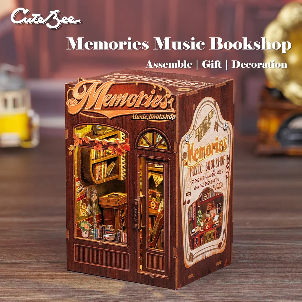 CUTEBEE DIY Book Nook Kit - Owl Bookstore