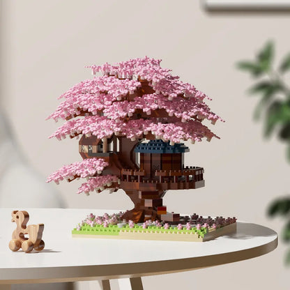 Pink Cherry Tree House - Micro Building Blocks