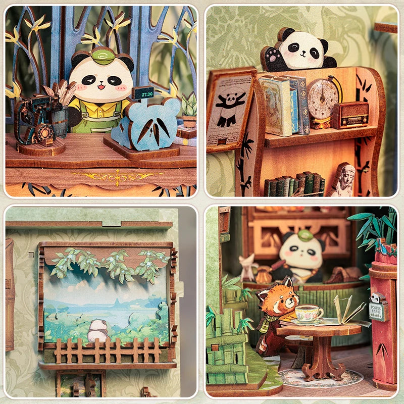 CUTEBEE DIY Book Nook - Panda Bookshop