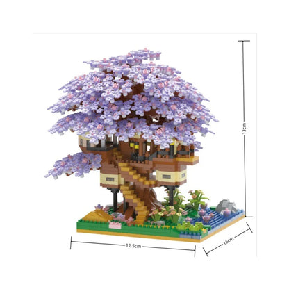 Pink Cherry Tree House - Micro Building Blocks