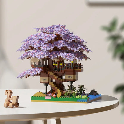 Pink Cherry Tree House - Micro Building Blocks