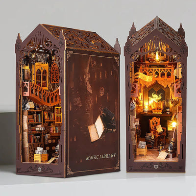 DIY Book Nook Insert Kit - Magic Library with LED Lights