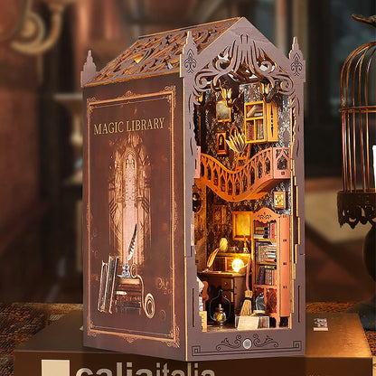 DIY Book Nook Insert Kit - Magic Library with LED Lights