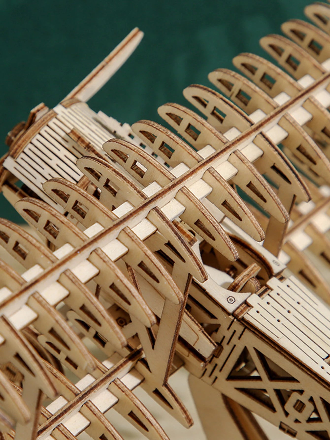 3D Wooden Bi-Plane Model Puzzle