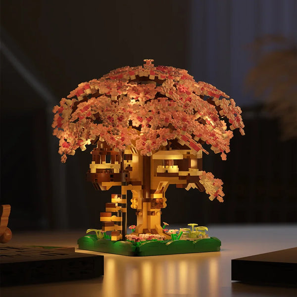 Pink Cherry Tree House - Micro Building Blocks