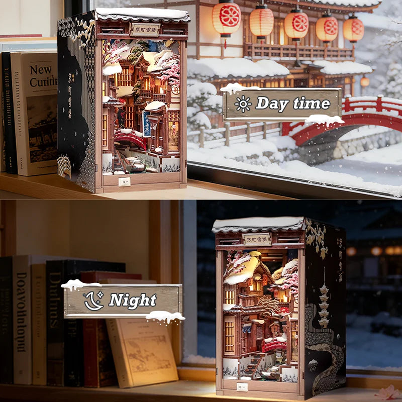 CUTEBEE DIY Book Nook - Kyoto Snow Whisper