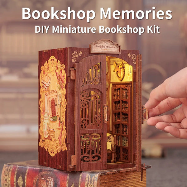 CUTEBEE DIY Book Nook Kit - Bookshop Memories