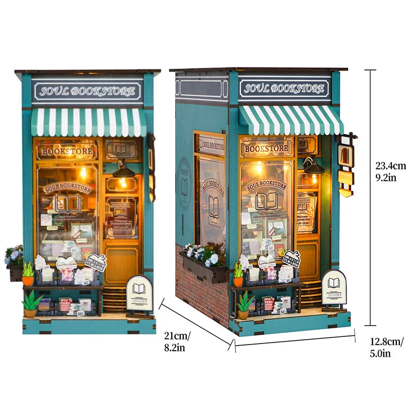 DIY Book Nook Insert Kit - Magic Library with LED Lights