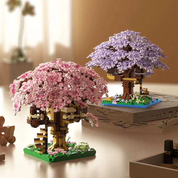 Pink Cherry Tree House - Micro Building Blocks