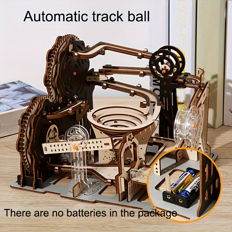 Electric 3D Wooden Marble Run Puzzle Kit