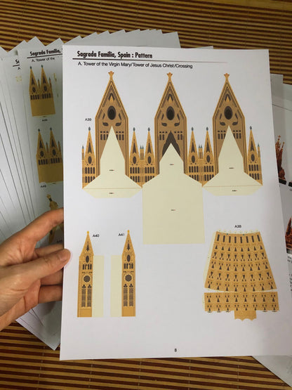 DIY 3D Paper Model Building Kit - Spain Sagrada Familia