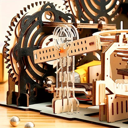 Electric 3D Wooden Marble Run Puzzle Kit