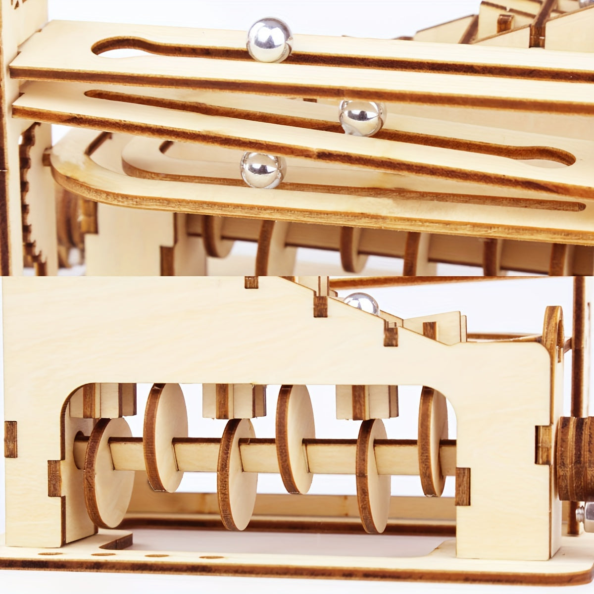 3D Wooden Mechanical Marble Run Puzzle