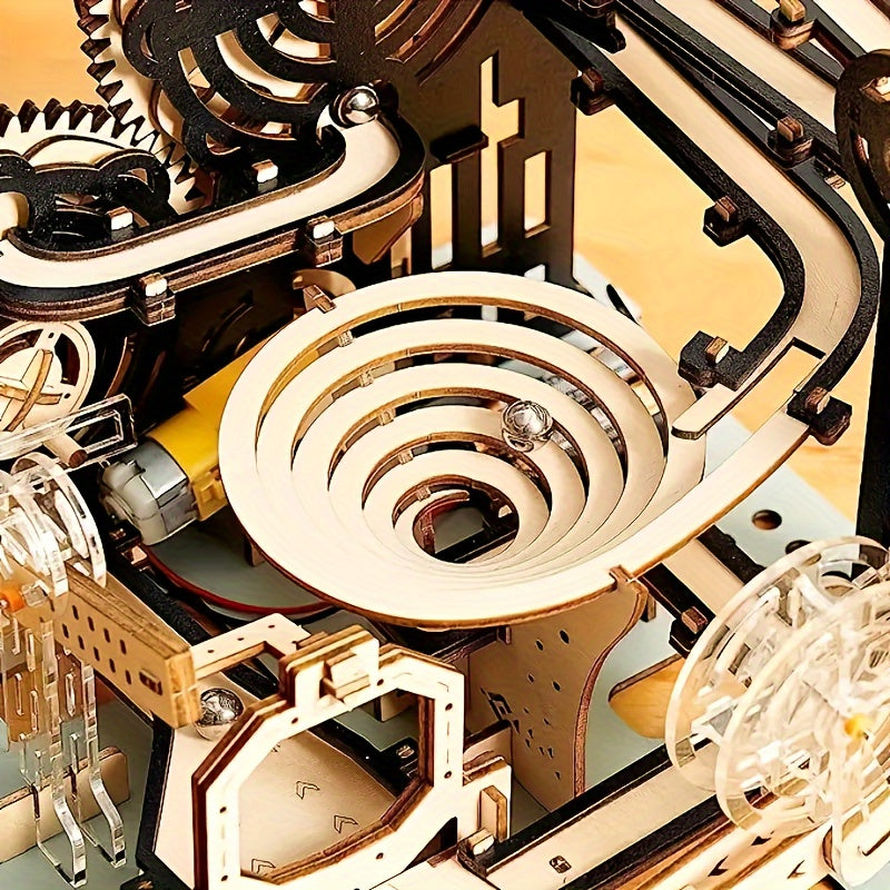 Electric 3D Wooden Marble Run Puzzle Kit