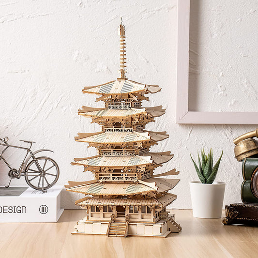 3D Wooden Puzzle - Five-storied Pagoda